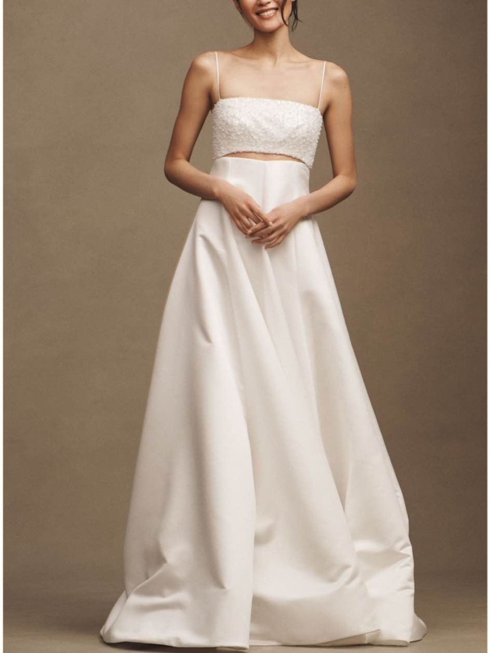 Anthropologie costarellos Cornelia beaded cut out wedding dress size 4